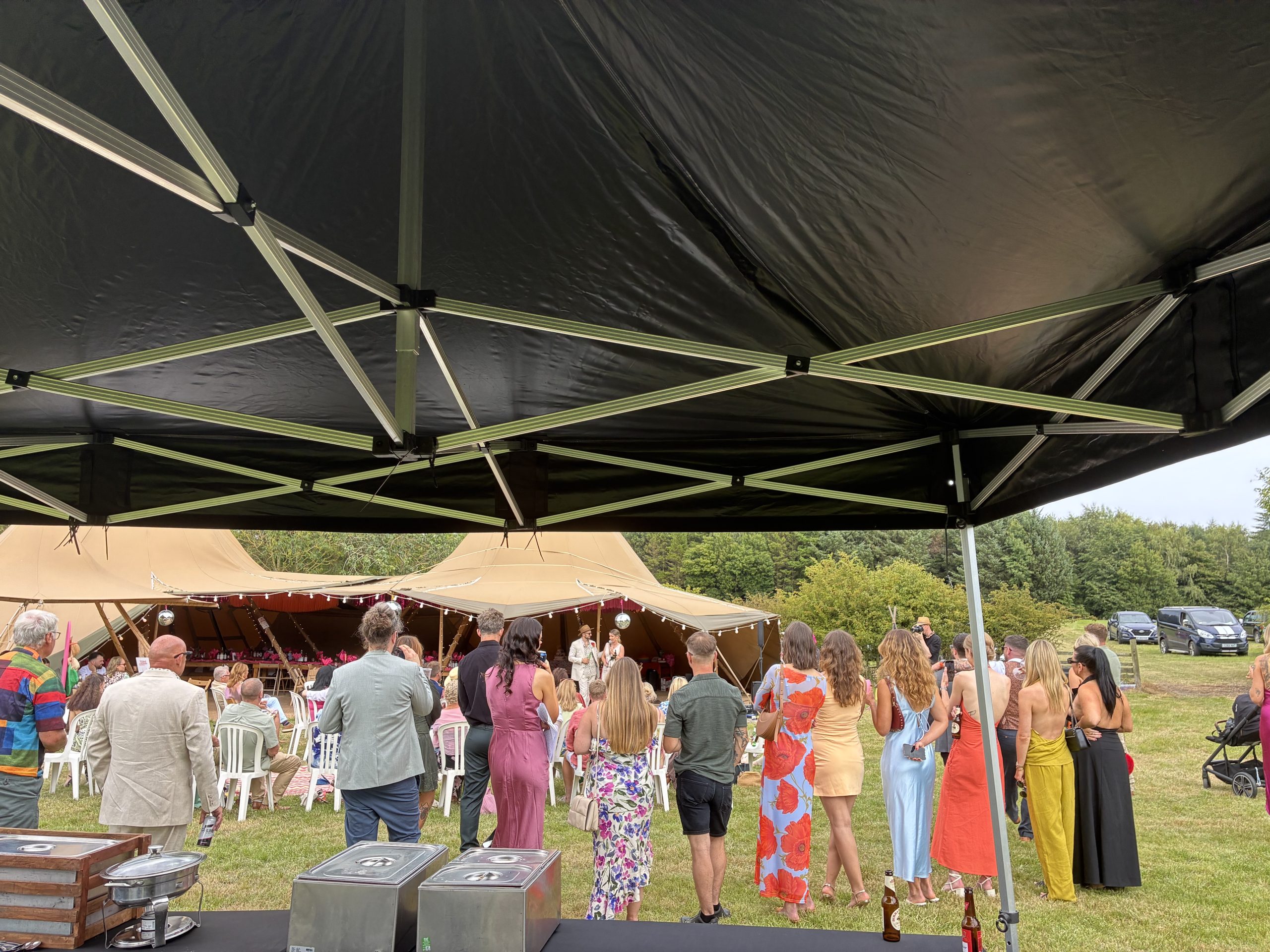 Wedding guests at BBQ in Scarborough